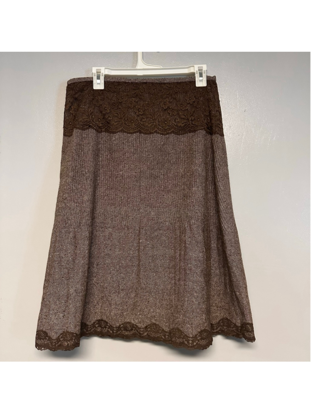 New york city design co. Brown Tweed Midi Skirt Size 10